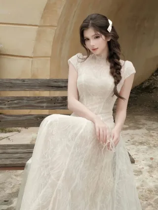 Ảnh 2 của Váy ren trắng vintage Sò Vintage