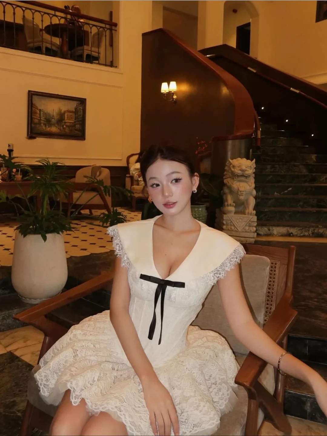 Photo 7 of Váy ren trắng mini Darling.ism nữ tính