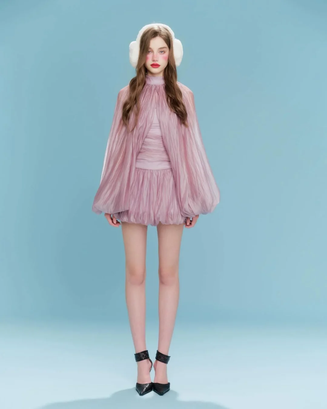 Ảnh 2 của Váy tulle tay bồng hồng pastel Glorious