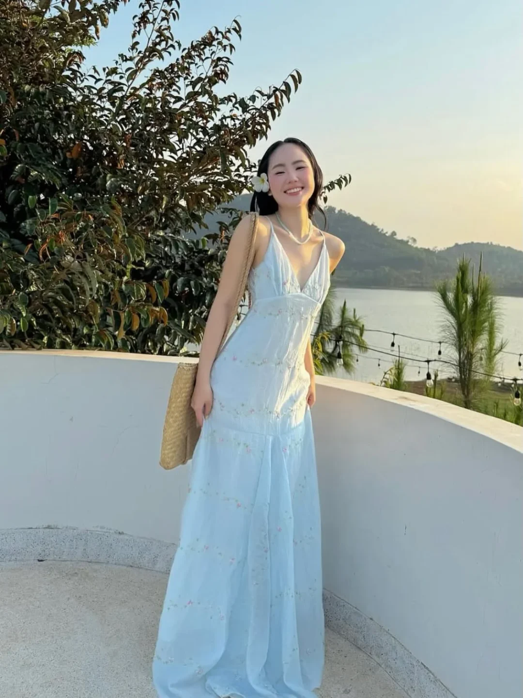 Ảnh 9 của Váy maxi vintage xanh nhạt size S