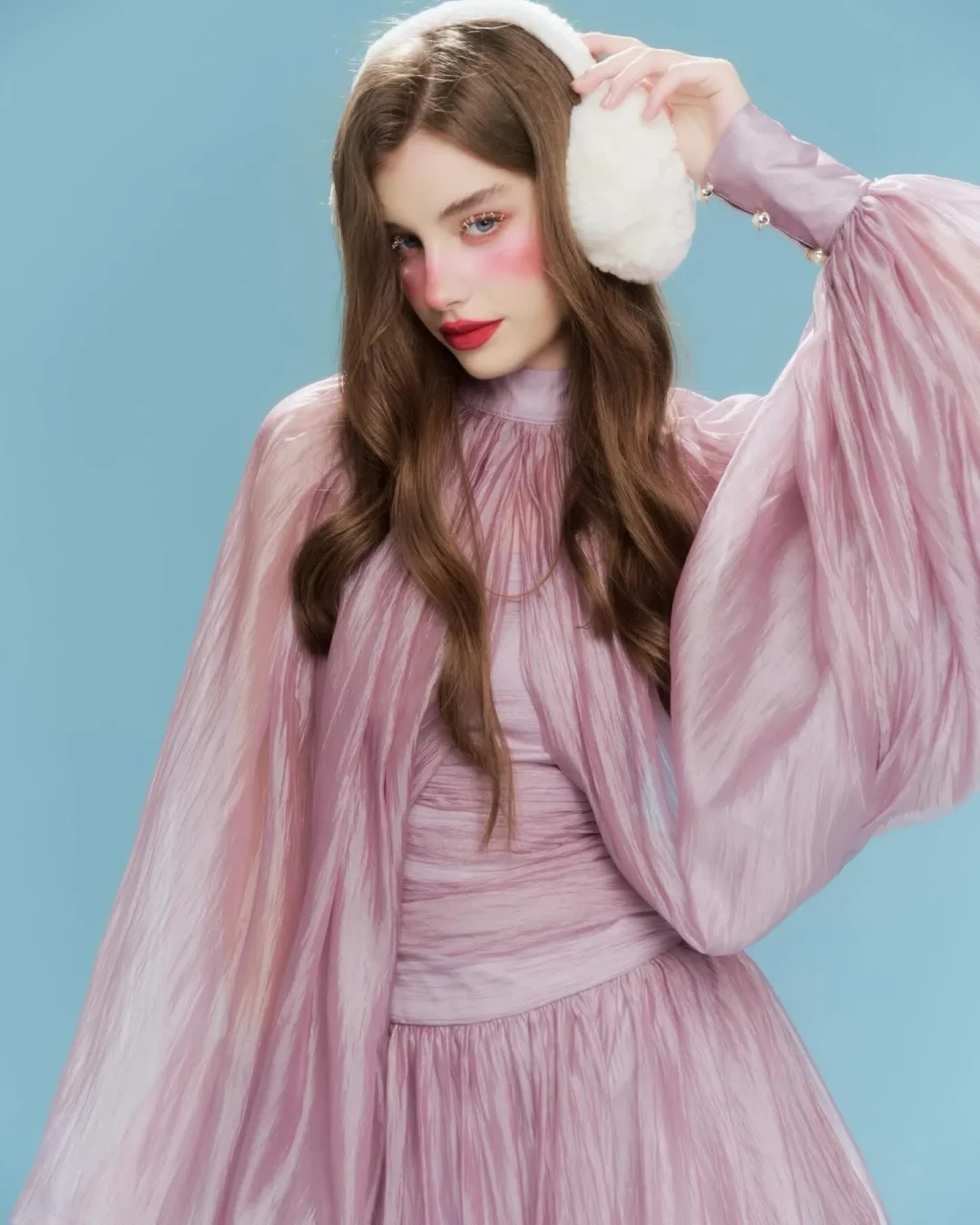 Ảnh 5 của Váy tulle tay bồng hồng pastel Glorious