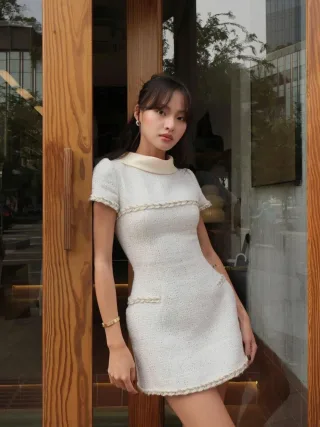 Ảnh 3 của Váy tweed ngắn nữ Ononmm