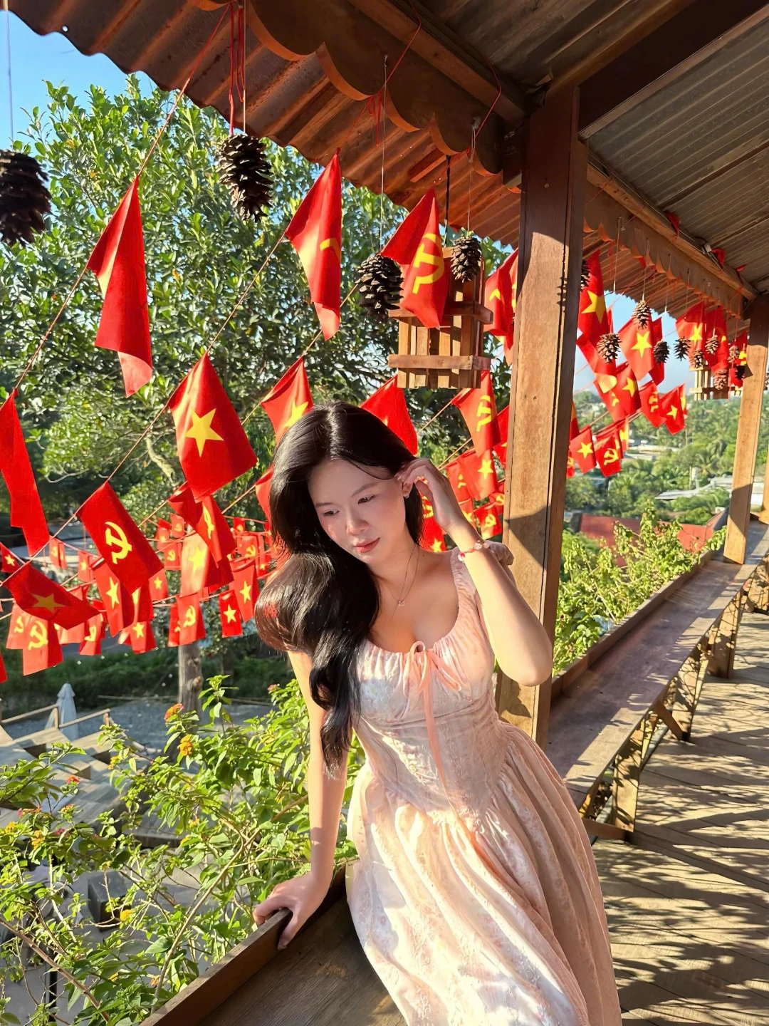 Ảnh 2 của Đầm ren maxi kem size M nữ