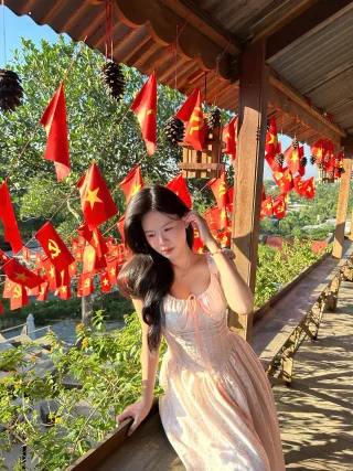 Ảnh 2 của Đầm ren maxi kem size M nữ