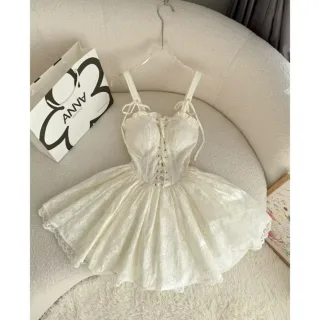Photo 4 of Váy corset trắng dự tiệc nữ