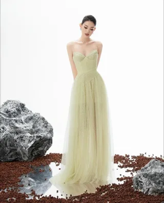 Photo 2 of Váy dạ hội công chúa xanh nhạt BYDI