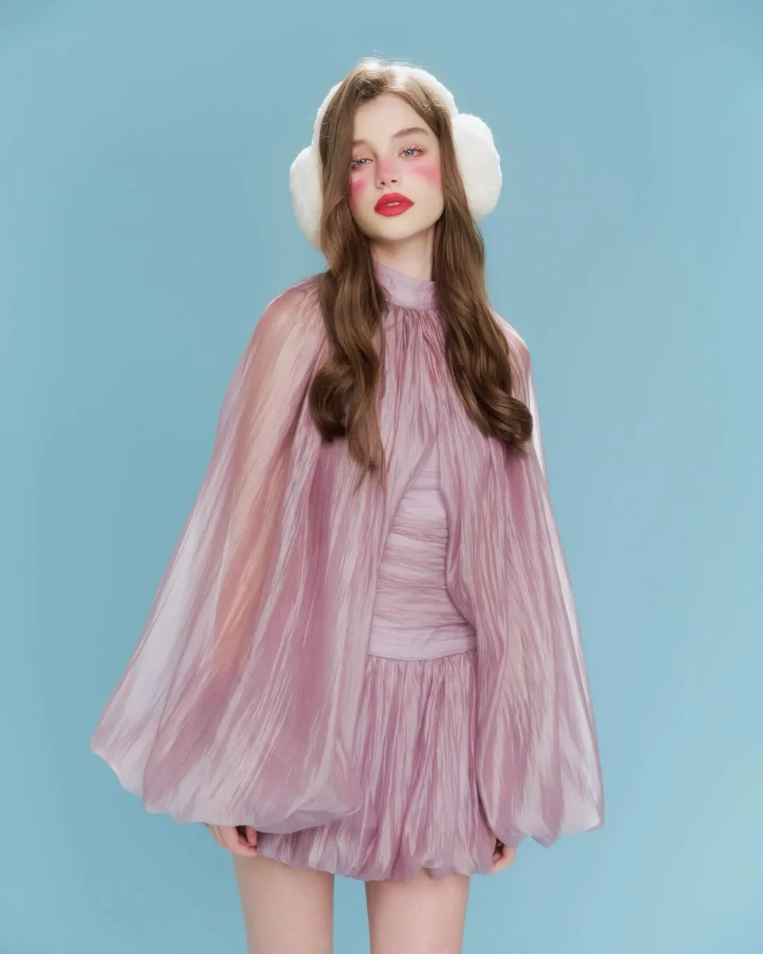 Ảnh 4 của Váy tulle tay bồng hồng pastel Glorious