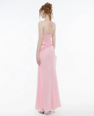 Ảnh 2 của Đầm maxi hồng pastel Lanchy xẻ tà
