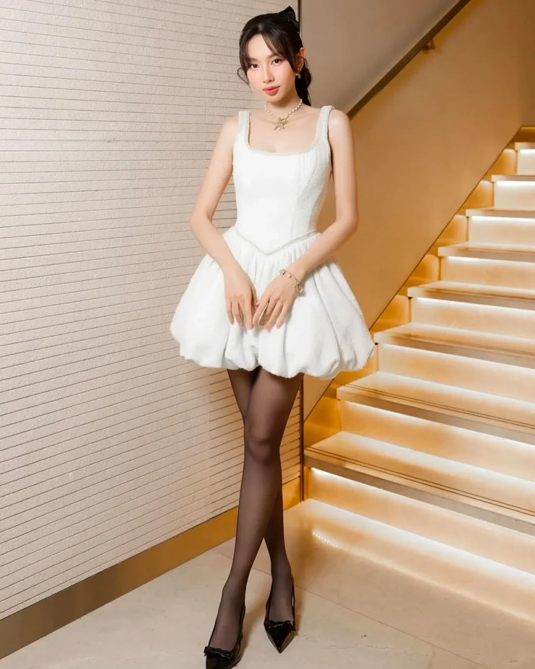 Ảnh 1 của Đầm trắng ngắn xòe bong bóng Huong Boutique