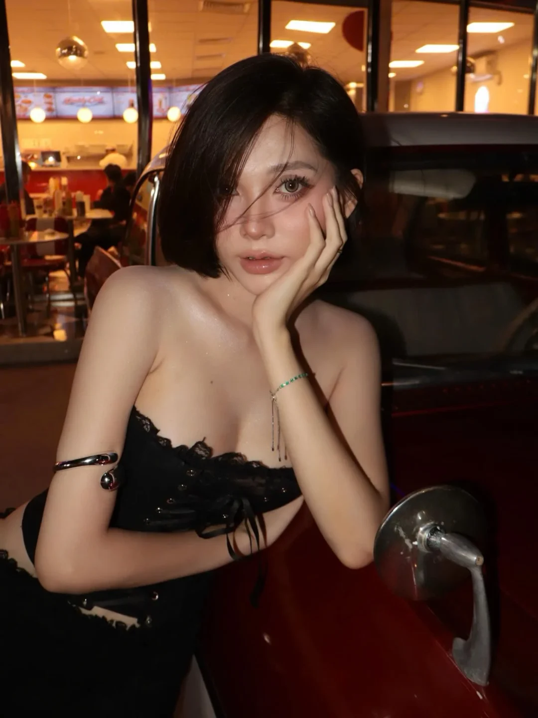 Ảnh 3 của Đầm ren corset đen Lsoul size S