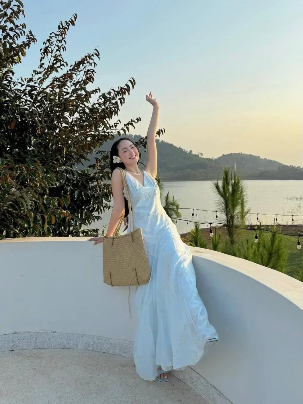 Ảnh 8 của Váy maxi vintage xanh nhạt size S