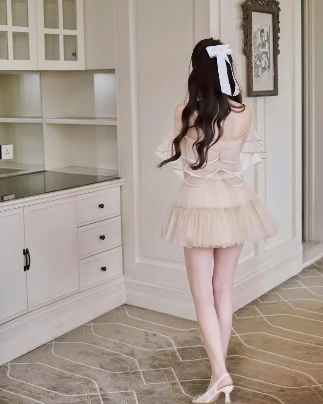 Photo 4 of Set Áo Váy Voan Be Trễ Vai Betti Club