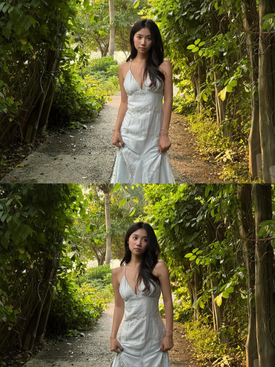 Ảnh 2 của Váy maxi vintage xanh nhạt size S
