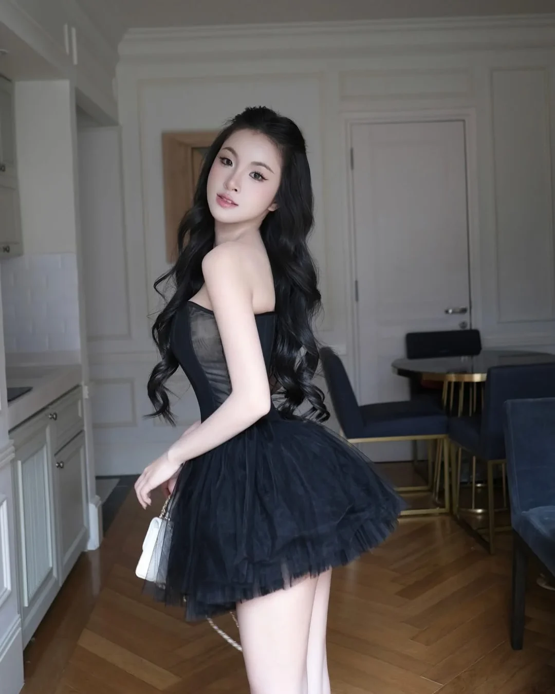 Photo 2 of Váy corset tutu đen Tipblu nữ sang trọng