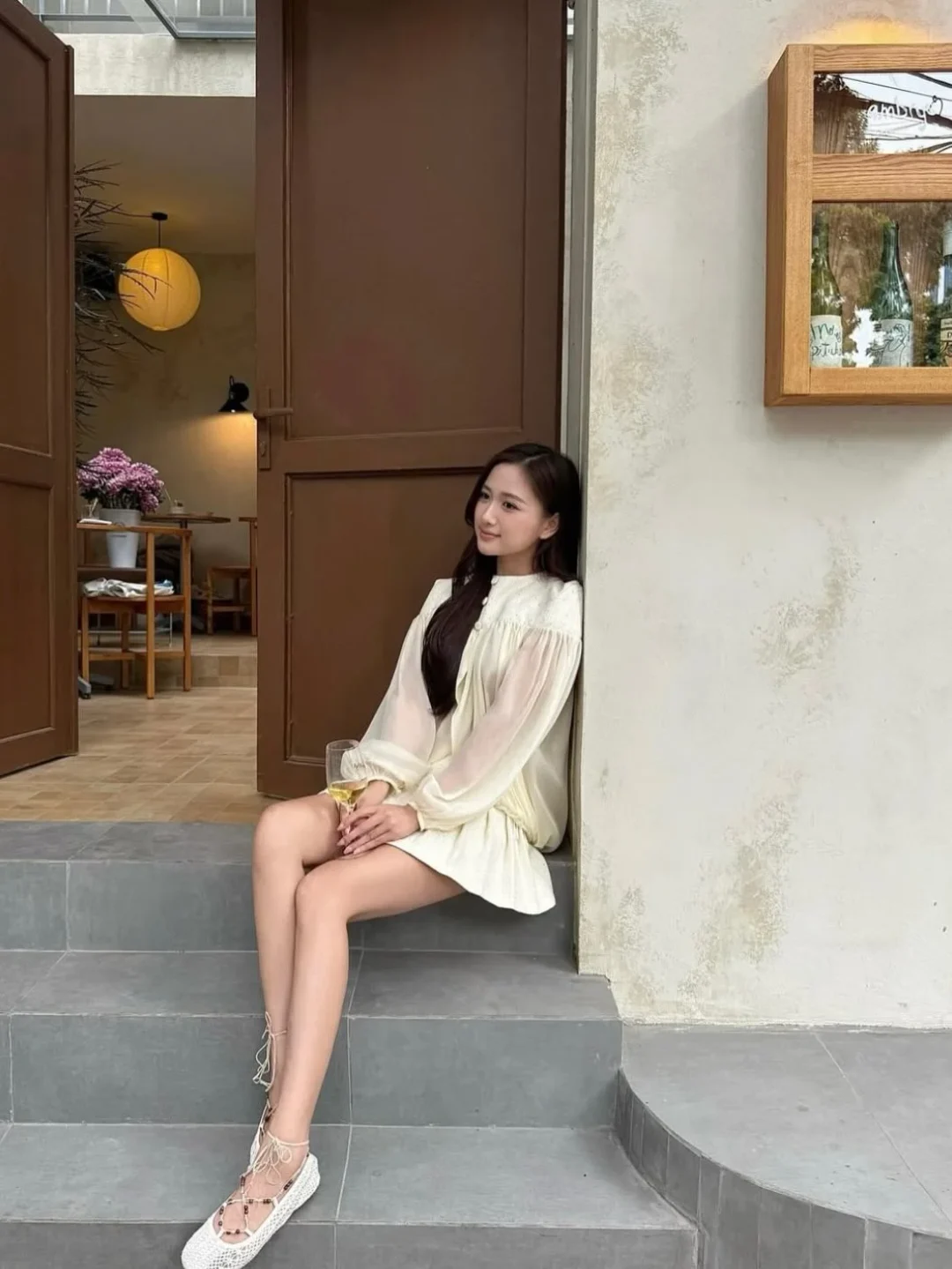 Photo 6 of Set Áo Voan Chân Váy Trắng Amelie Nữ