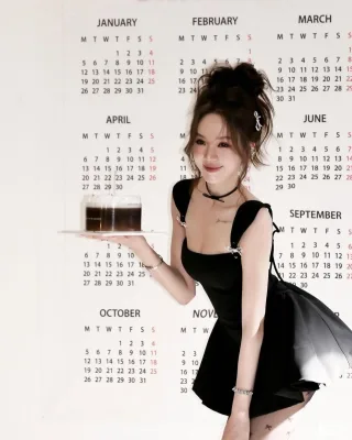 Photo 4 of Váy mini đen nhung xòe vai trần nữ Lsoul