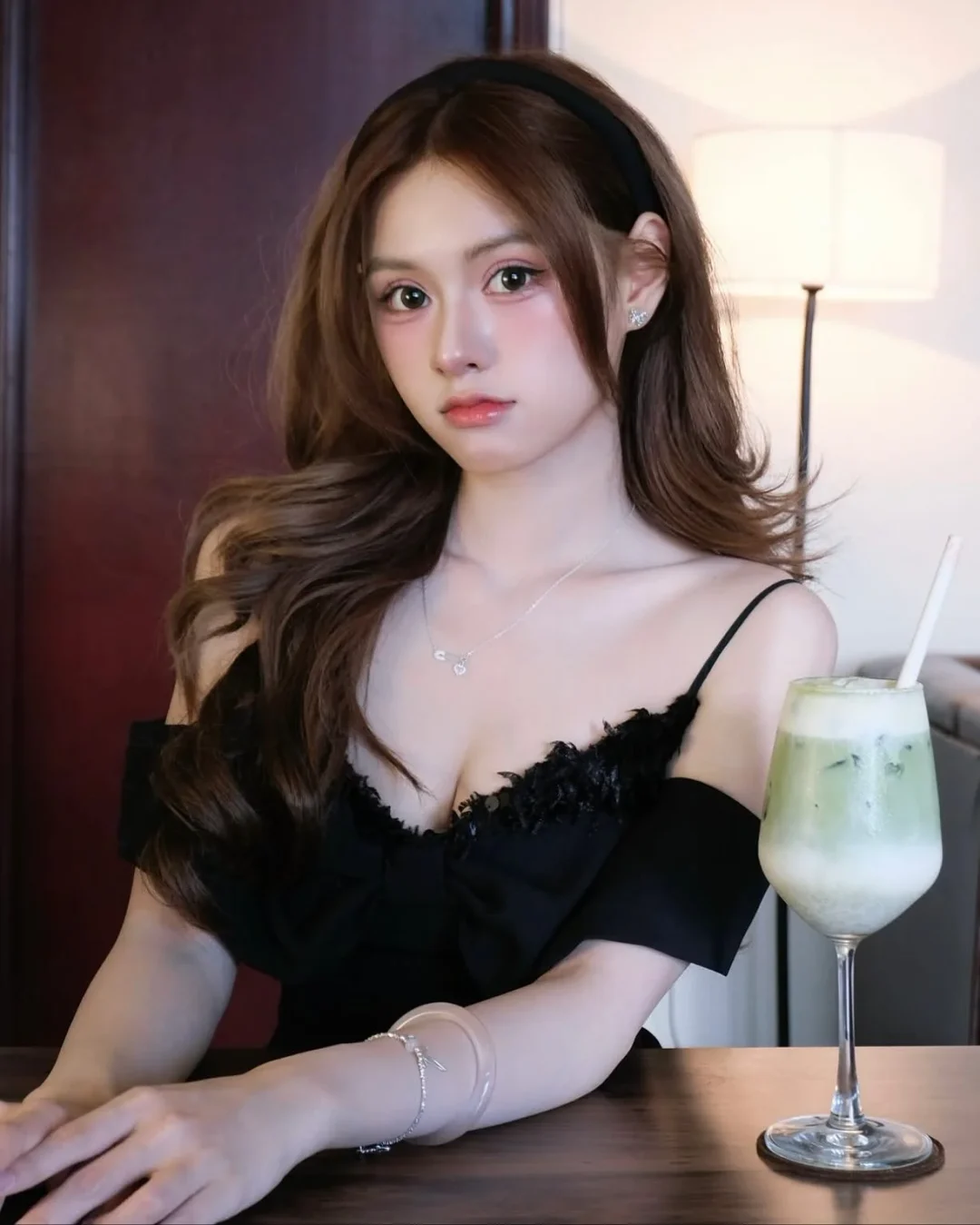 Ảnh 3 của Váy đen trễ vai ngắn Aguja Studio