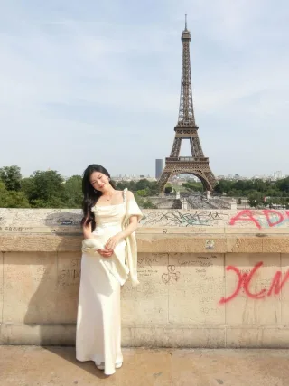 Ảnh 4 của Đầm dài lụa kem Those Studios size S