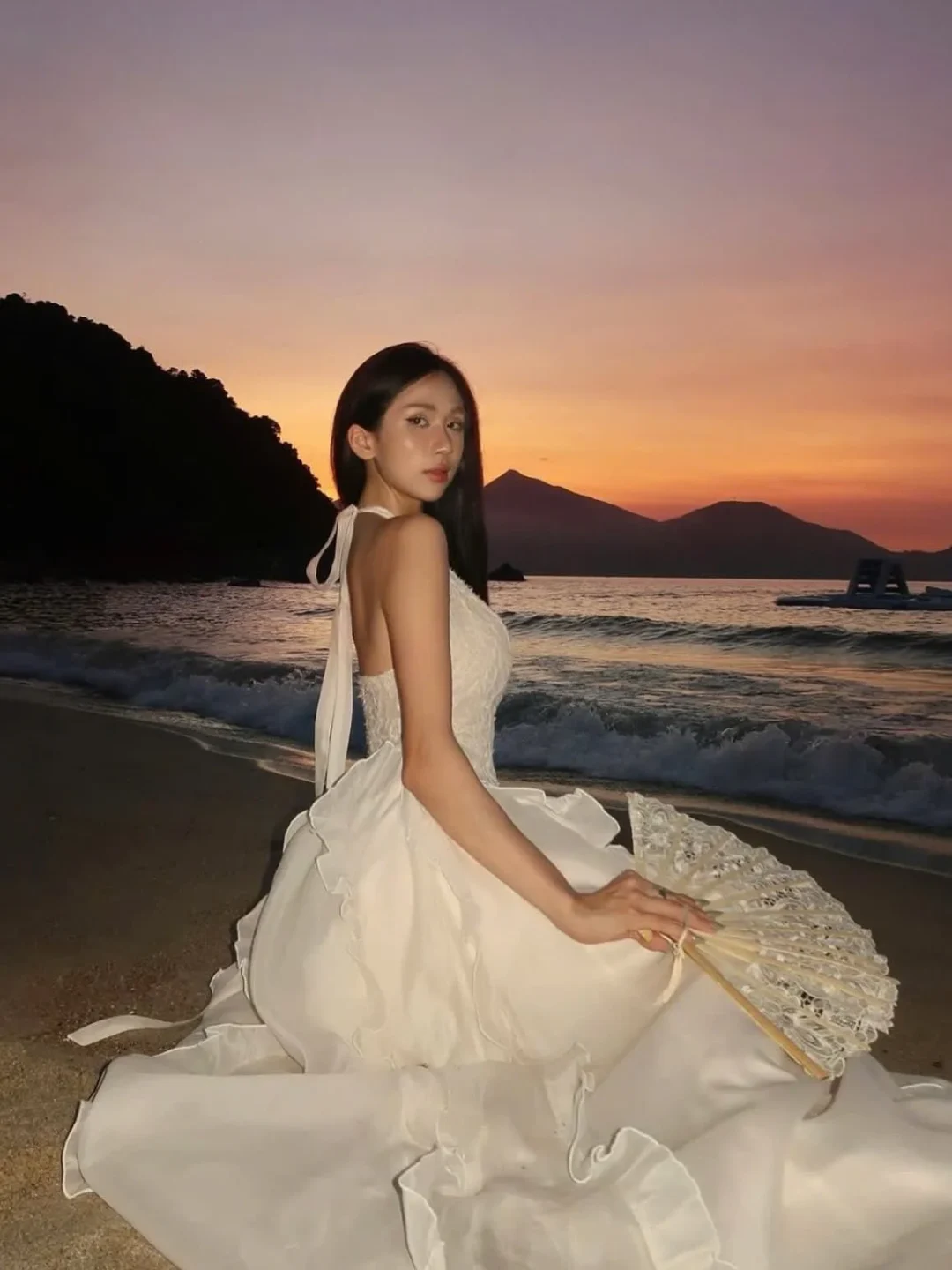 Photo 7 of Đầm maxi ren trắng Amelie size S