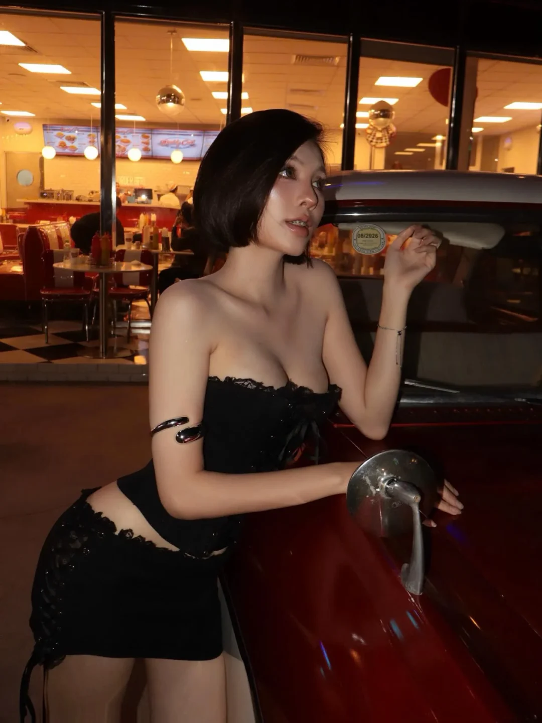 Ảnh 4 của Đầm ren corset đen Lsoul size S