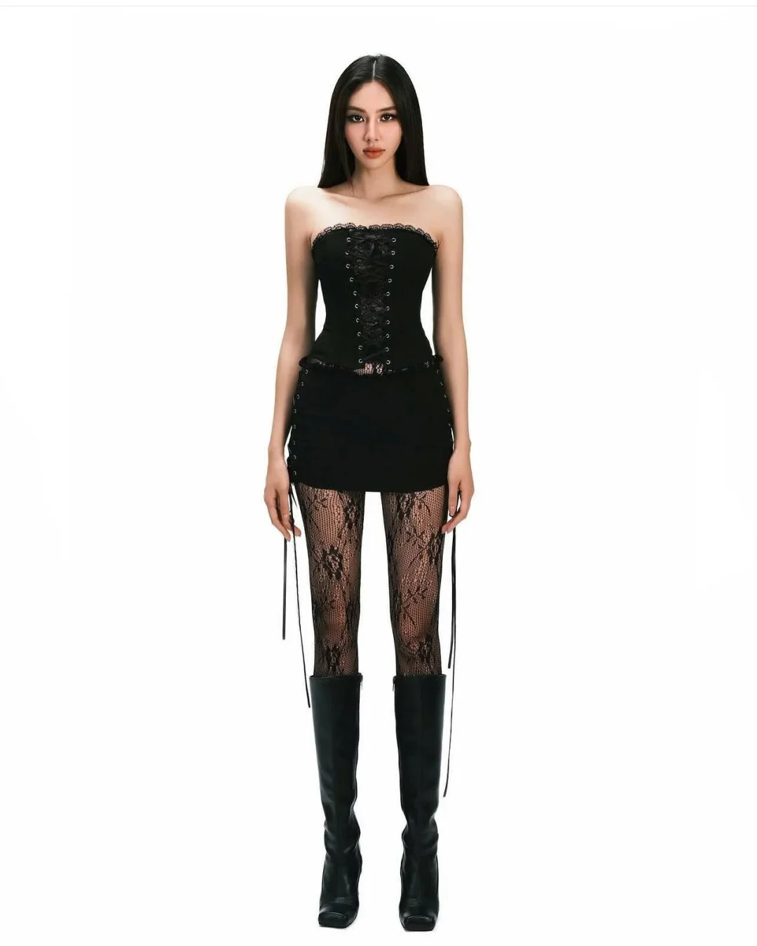 Ảnh 1 của Set corset ren đen Lsoul size S