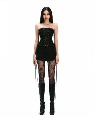 Ảnh 1 của Set corset ren đen Lsoul size S