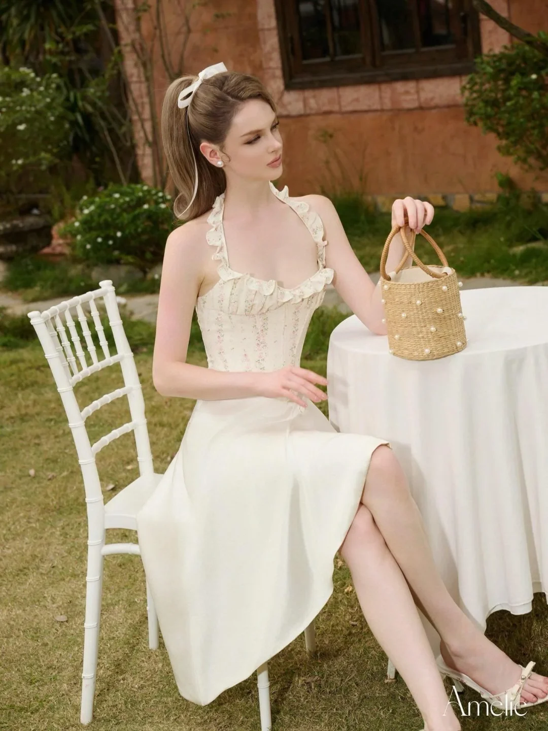 Ảnh 3 của Set áo corset chân váy trắng Amelie