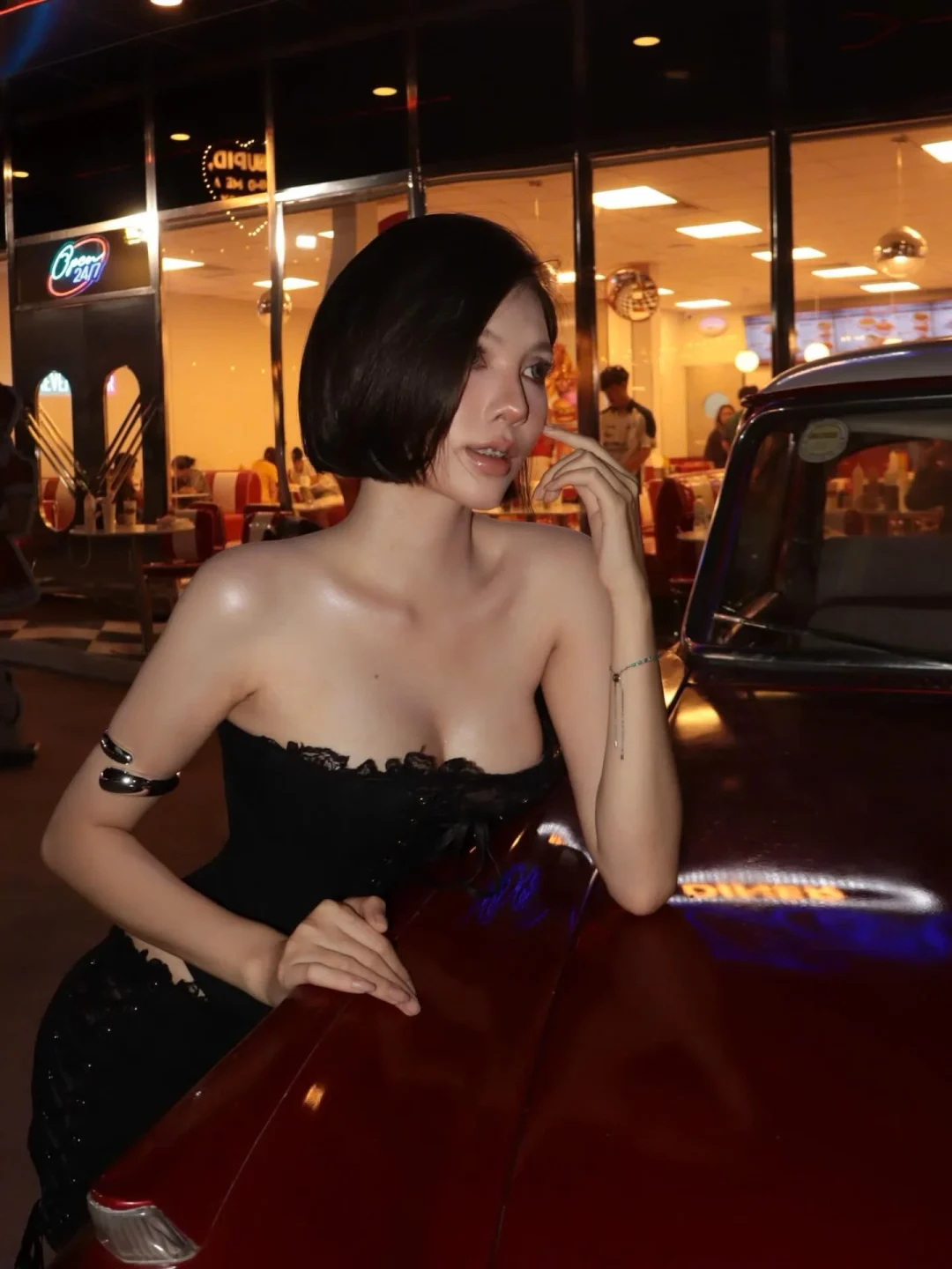 Ảnh 7 của Đầm ren corset đen Lsoul size S