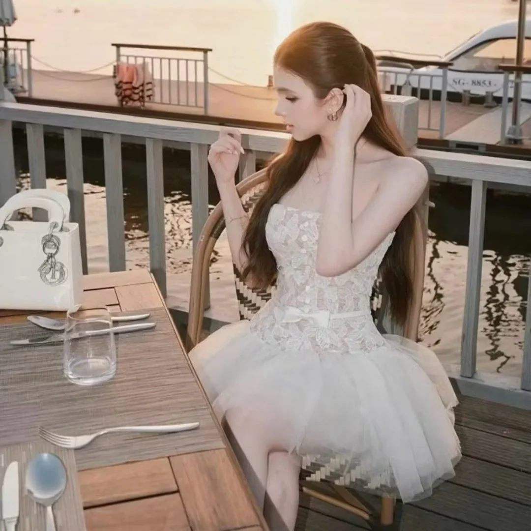 Photo 2 of Đầm corset ren be nữ sang trọng