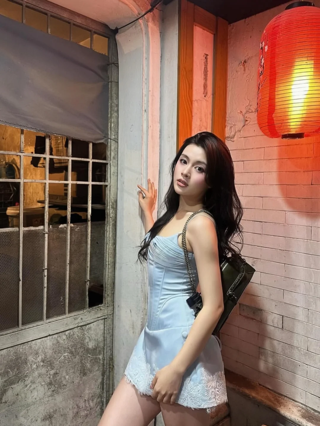 Photo 3 of Đầm corset mini xanh nhạt Doublebizz