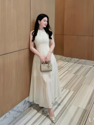 Photo 4 of Váy maxi ren kem nữ LAVIEM size S