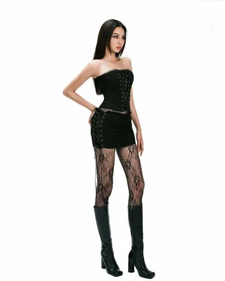 Ảnh 3 của Set corset ren đen Lsoul size S