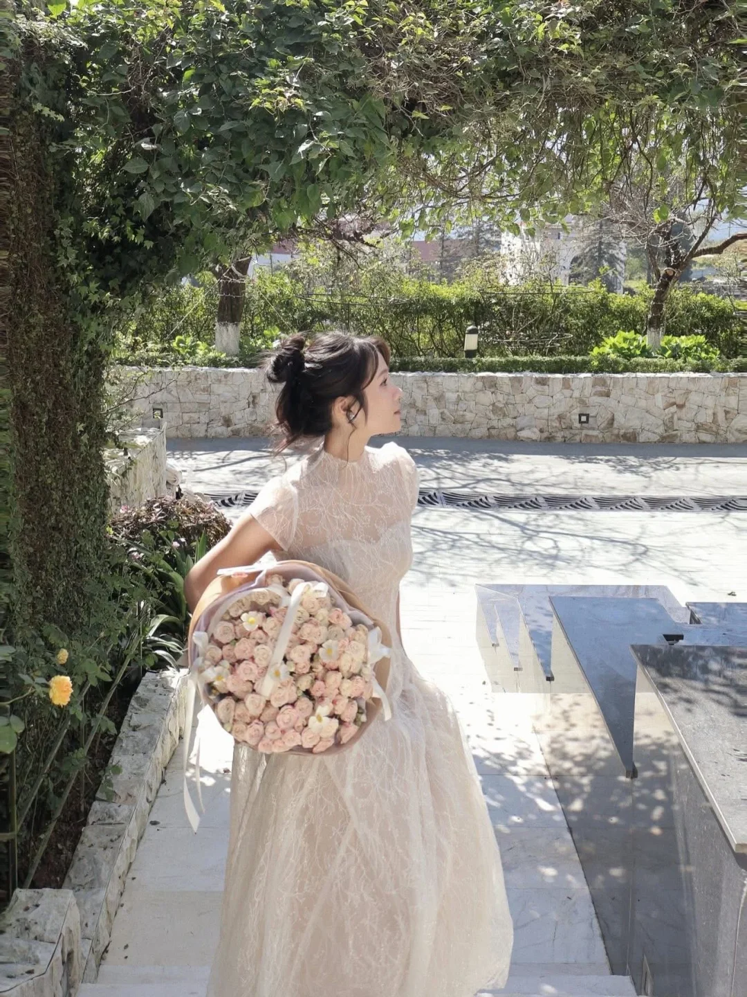 Ảnh 4 của Váy ren vintage kem nữ size M