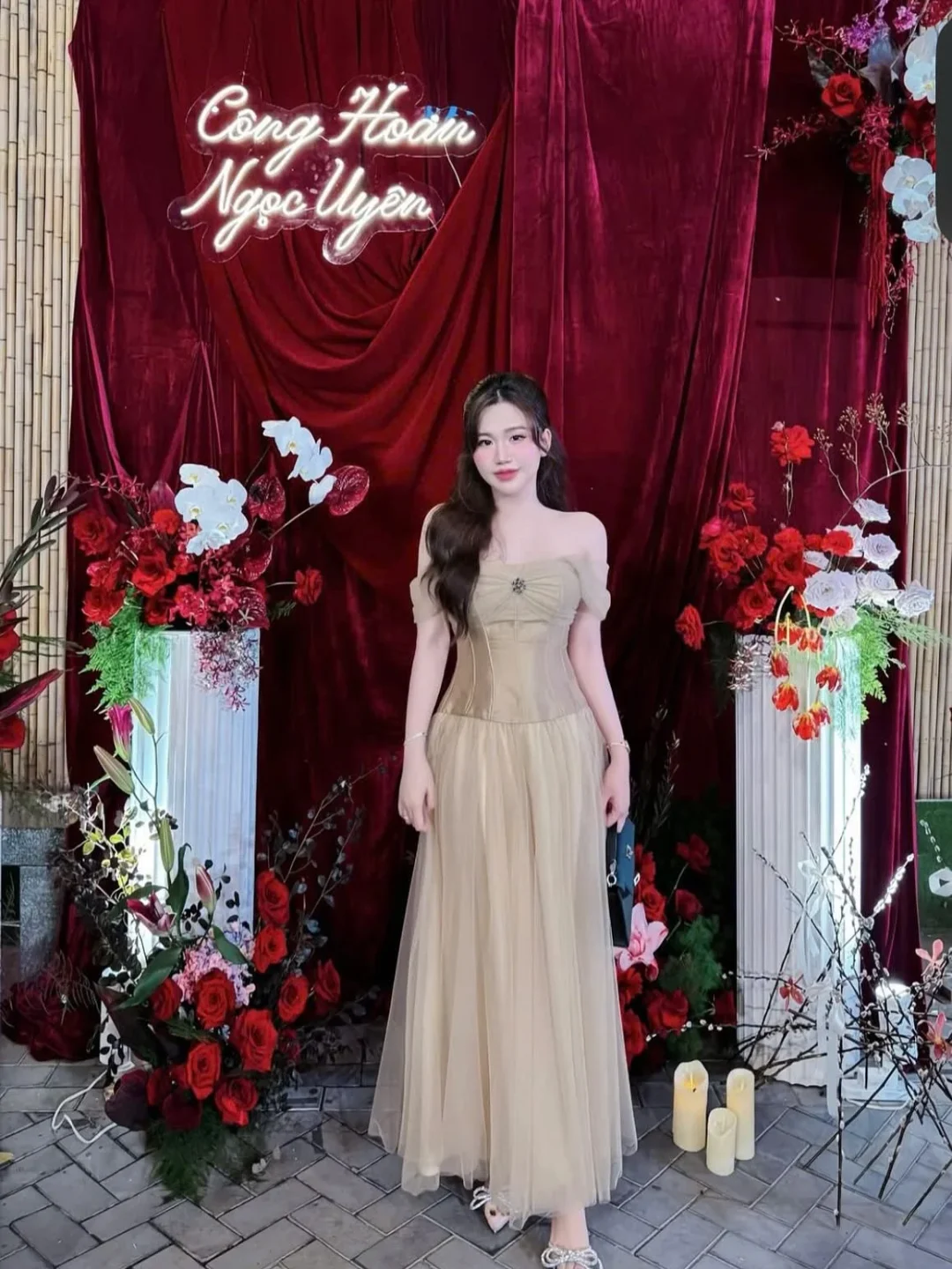 Photo 7 of Đầm dạ hội corset tulle be Ngochantran