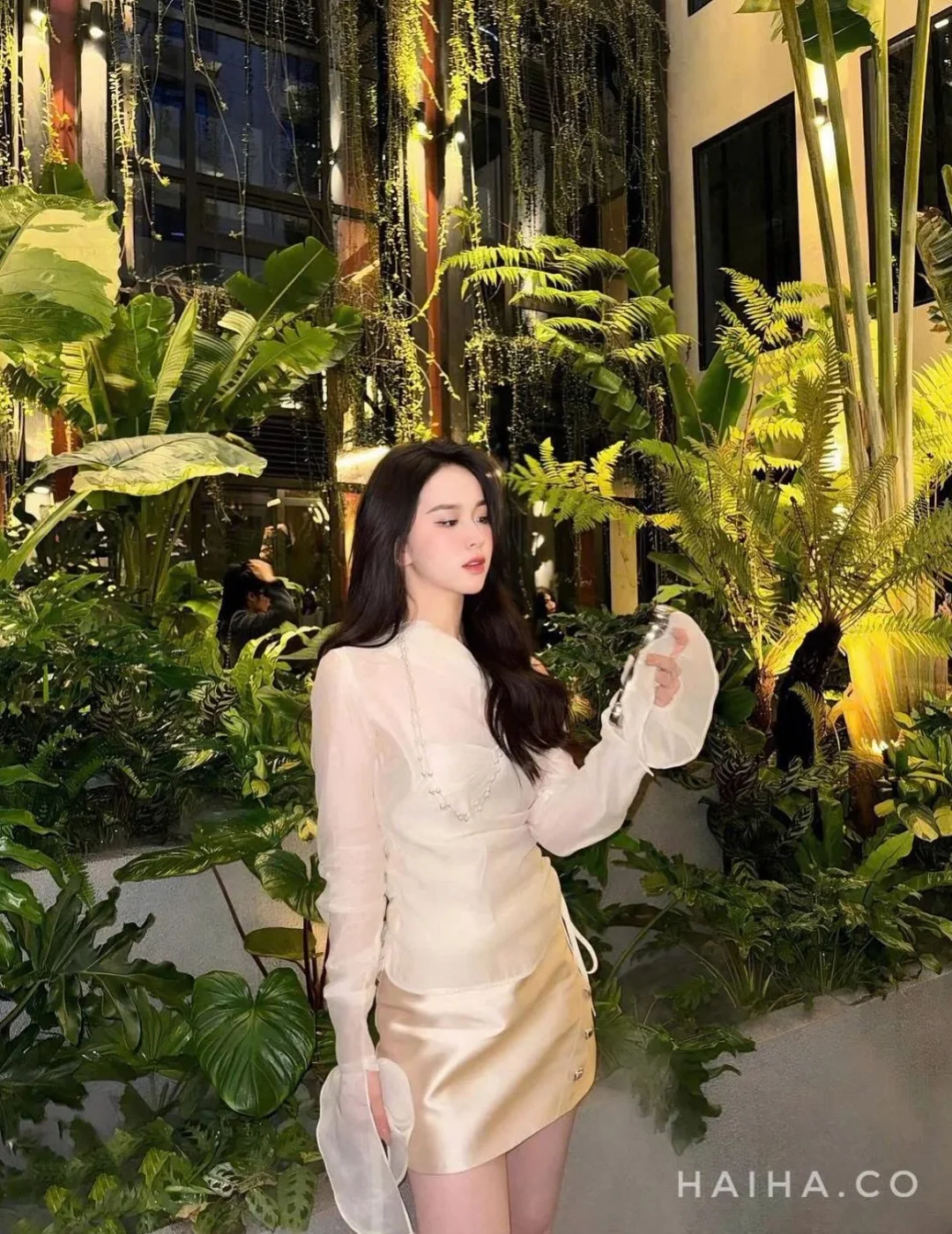 Photo 7 of Set áo váy lệch vai kem HAI HA
