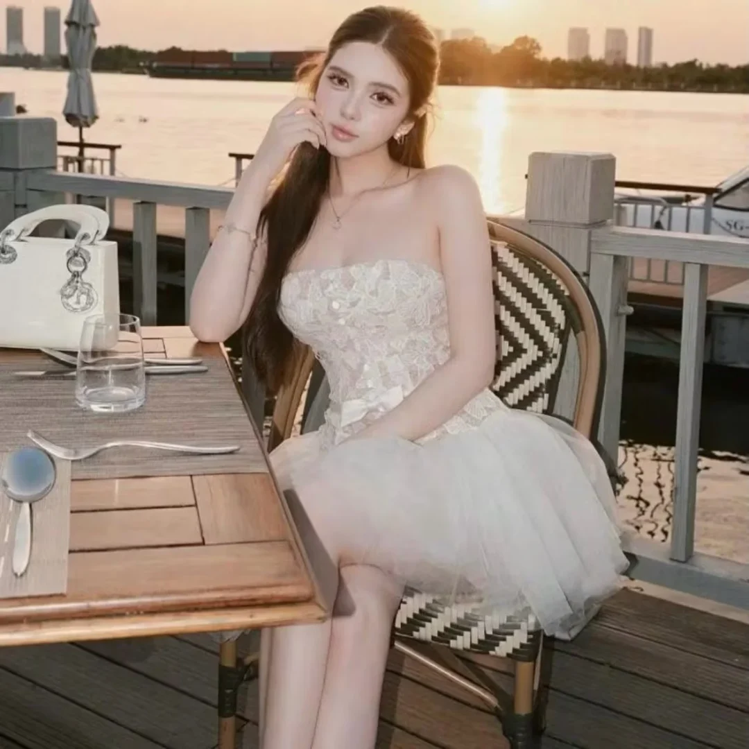 Photo 1 of Đầm corset ren be nữ sang trọng