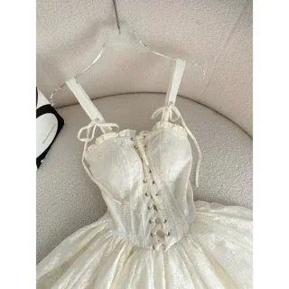 Photo 1 of Váy corset trắng dự tiệc nữ