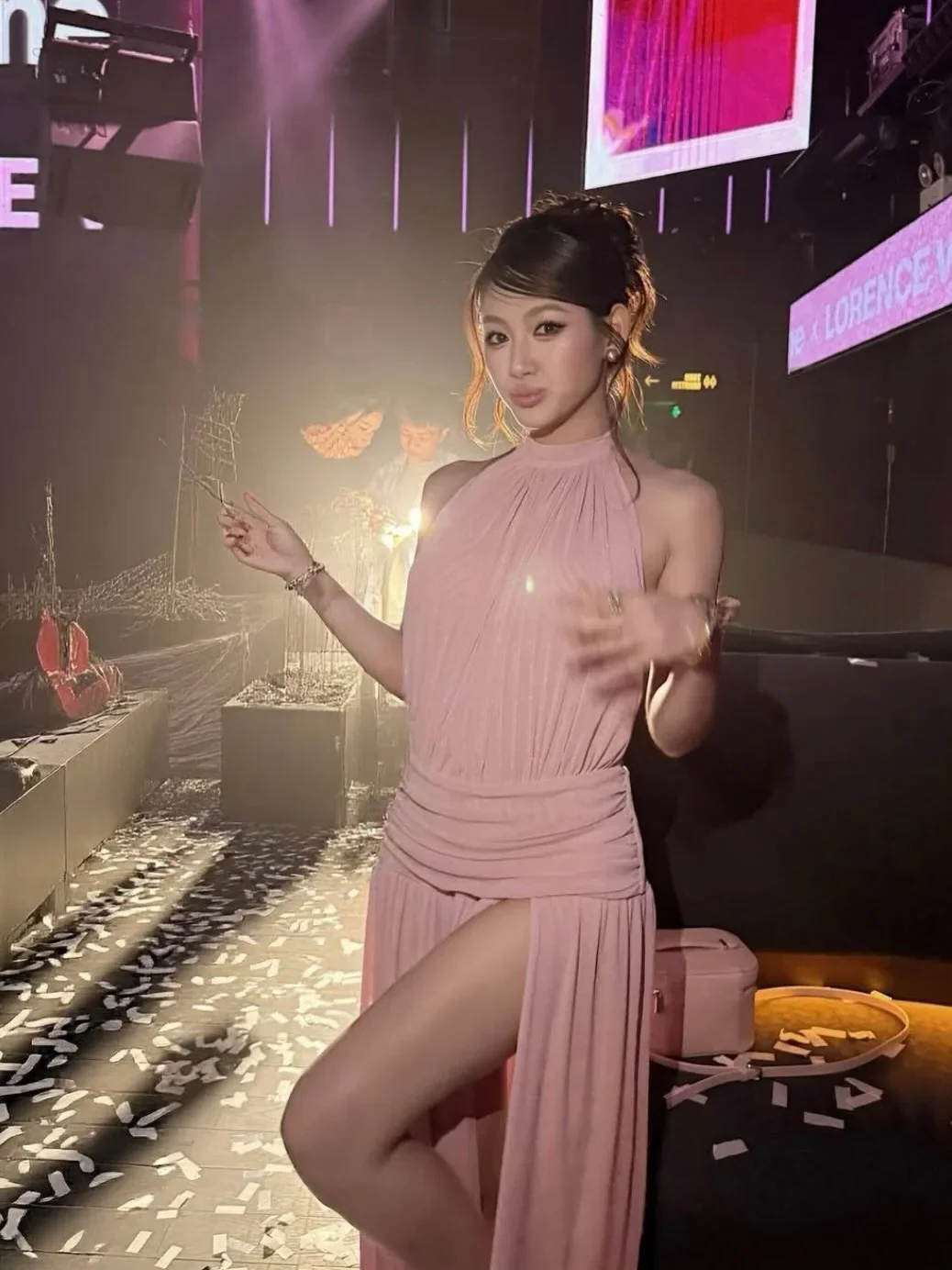 Photo 1 of Đầm dài hồng nhạt Iamcoco size S