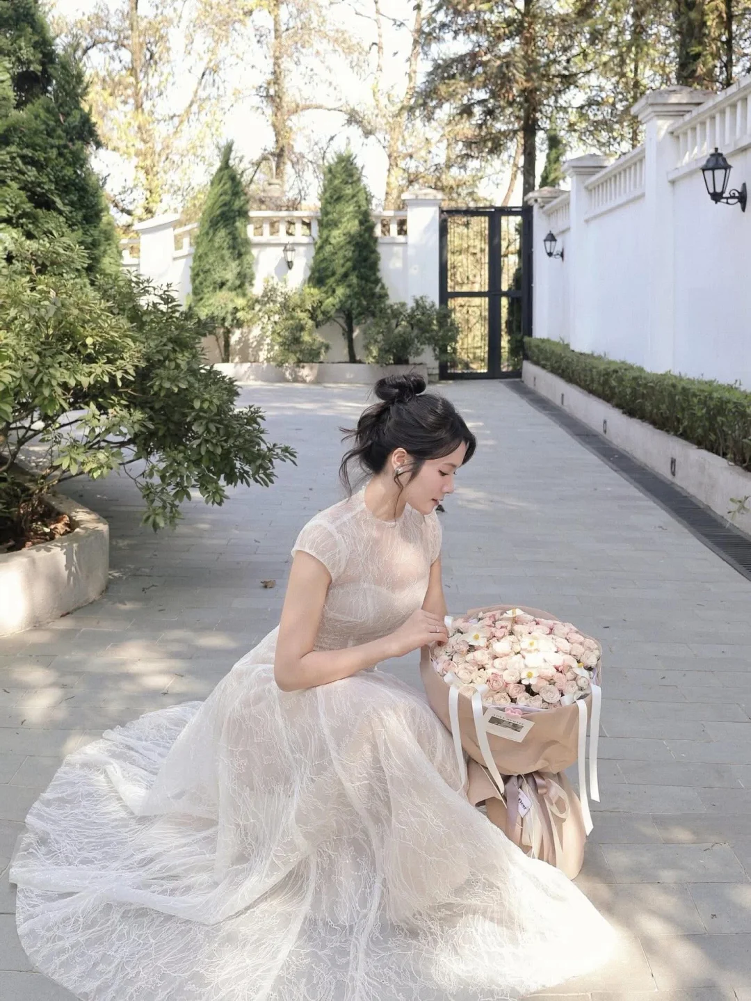 Ảnh 5 của Váy ren vintage kem nữ size M