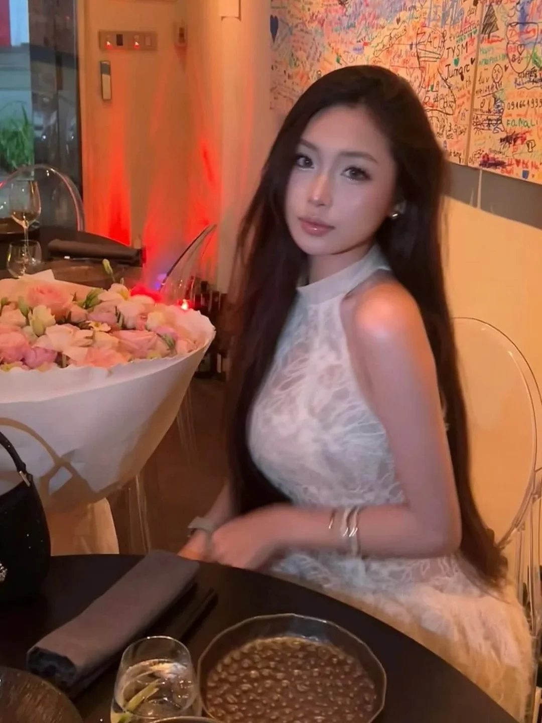 Ảnh 2 của Đầm ren trắng cao cổ Ononmade size S