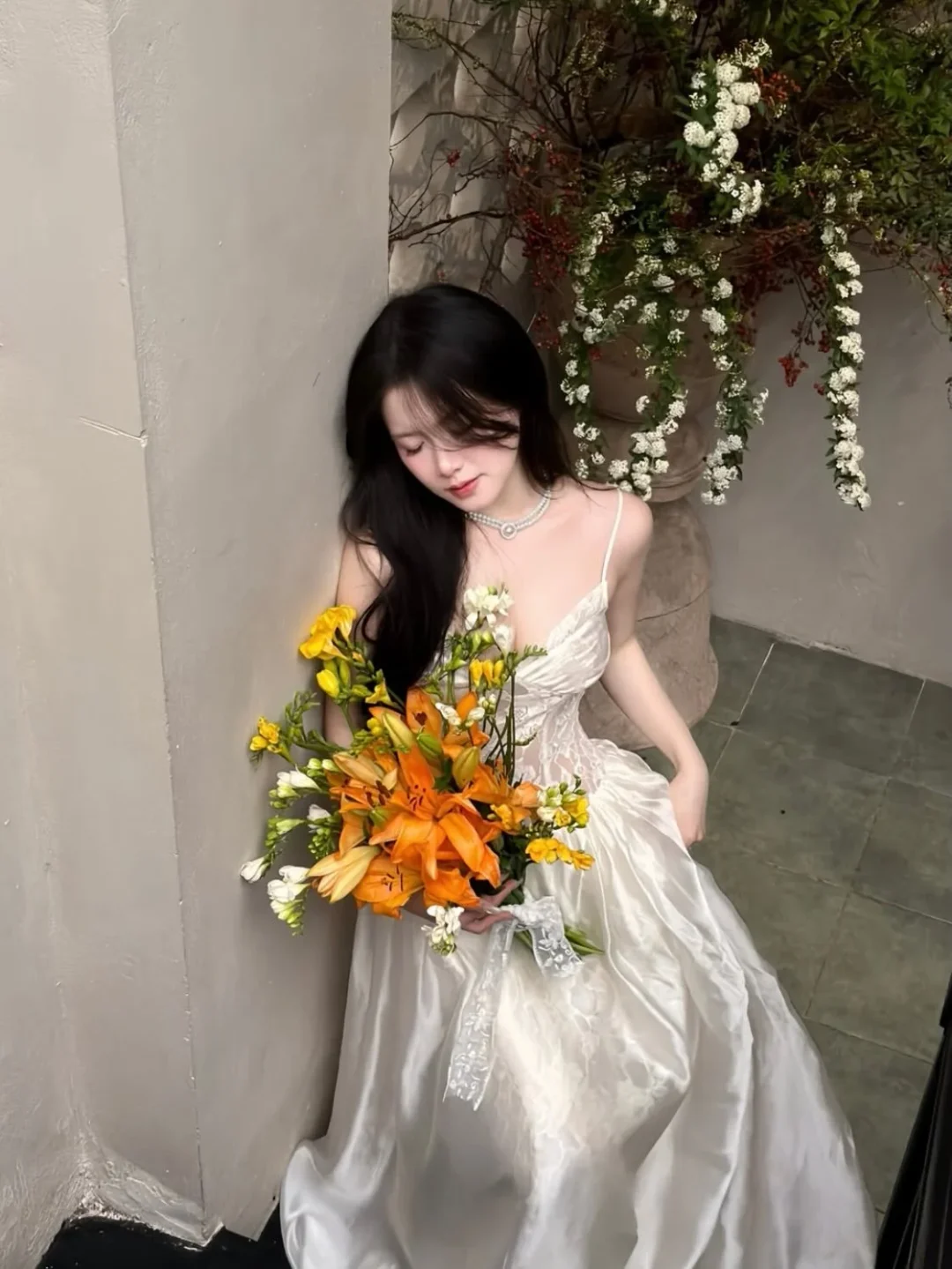 Photo 5 of Váy cưới ren corset trắng kem Amelie