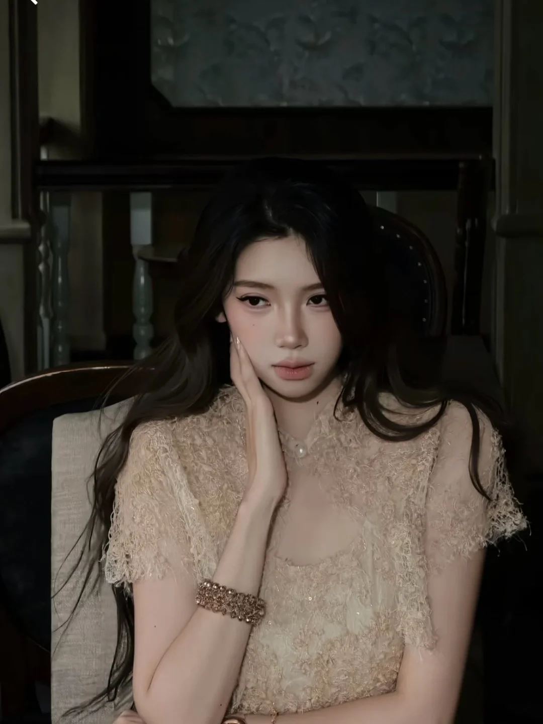 Photo 3 of Váy ren dạ hội be La Muse