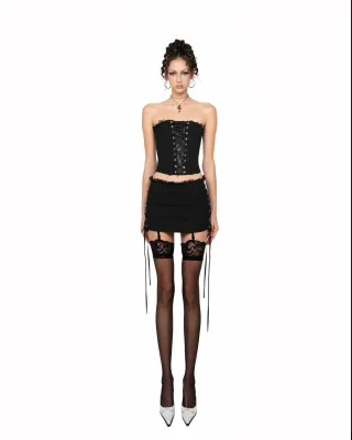 Ảnh 3 của Set corset ren đen Lsoul size S