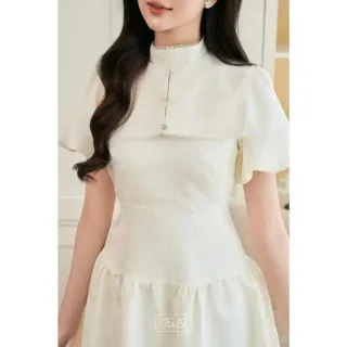 Ảnh 2 của Đầm trắng tay phồng nữ tính