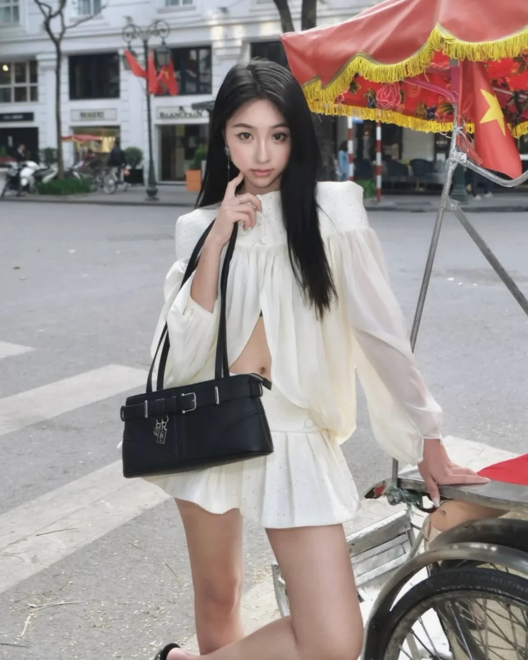 Ảnh 1 của Set áo váy trắng trễ vai Amelie