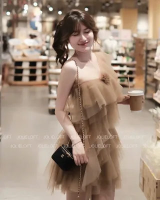 Ảnh 2 của Váy tulle bèo nhún be nữ tính