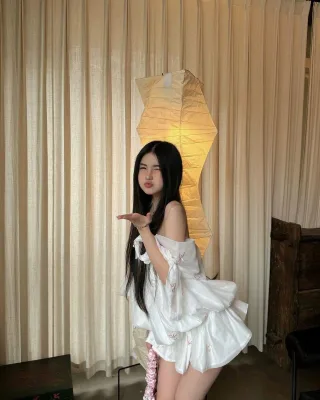 Photo 4 of Set đồ nữ trắng nơ hồng dễ thương