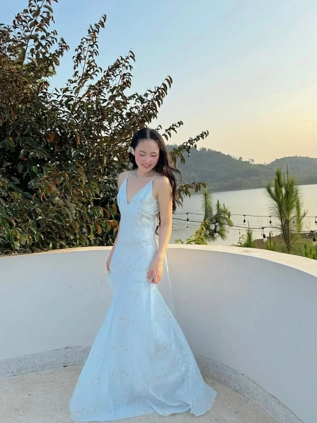 Ảnh 5 của Váy maxi vintage xanh nhạt size S