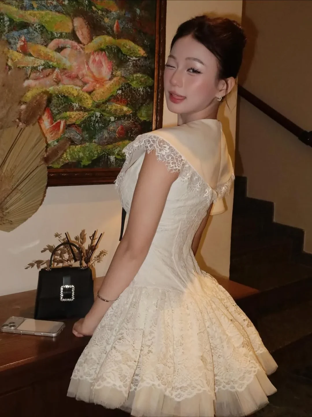 Photo 8 of Váy ren trắng mini Darling.ism nữ tính