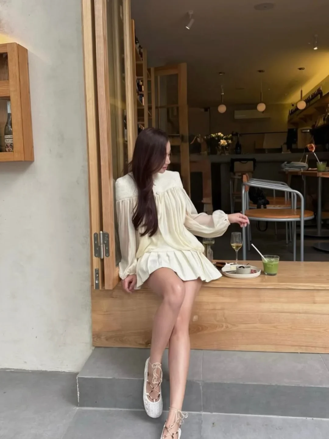 Photo 5 of Set Áo Voan Chân Váy Trắng Amelie Nữ